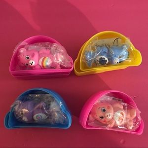 Lot of 4 Care Bears Figures - Grumpy, Cheer, Share, Love-A-Lot. (No coin)